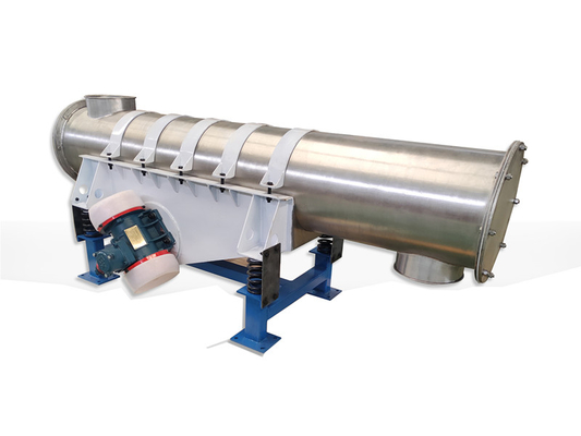 উচ্চ দক্ষতা ছোট আকার 400mm ব্যাসার্ধ টিউবুলার কম্পনশীল ফিডার রাসায়নিক কণা আসন ইনস্টলেশনের জন্য