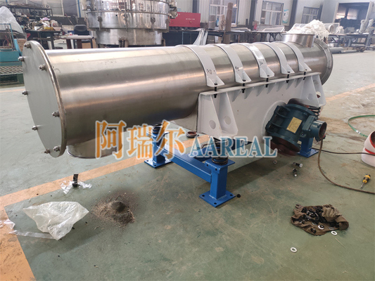 উচ্চ দক্ষতা ছোট আকার 400mm ব্যাসার্ধ টিউবুলার কম্পনশীল ফিডার রাসায়নিক কণা আসন ইনস্টলেশনের জন্য