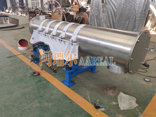 উচ্চ দক্ষতা ছোট আকার 400mm ব্যাসার্ধ টিউবুলার কম্পনশীল ফিডার রাসায়নিক কণা আসন ইনস্টলেশনের জন্য