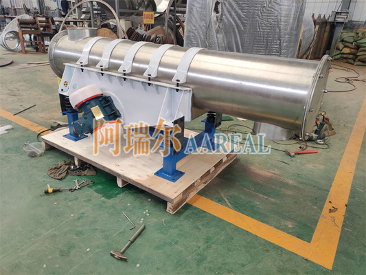 উচ্চ দক্ষতা ছোট আকার 400mm ব্যাসার্ধ টিউবুলার কম্পনশীল ফিডার রাসায়নিক কণা আসন ইনস্টলেশনের জন্য