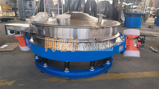 স্টেইনলেস স্টীল 400mm~2100mm 1~2 ডেকস লো প্রোফাইল ফ্লো থ্রু ইনলাইন ভাইব্রেশন কন্ট্রোল সিভ ডাবল মোটর সহ চকলেট পাউডার জন্য ভিব্রো সিভ