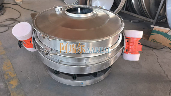 স্টেইনলেস স্টীল 400mm~2100mm 1~2 ডেকস লো প্রোফাইল ফ্লো থ্রু ইনলাইন ভাইব্রেশন কন্ট্রোল সিভ ডাবল মোটর সহ চকলেট পাউডার জন্য ভিব্রো সিভ