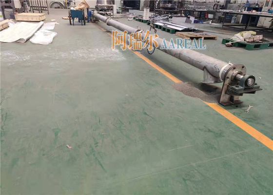 ব্যাসার্ধ 219mm দৈর্ঘ্য 9000mm টিউবুলার স্ক্রু কনভেয়র ফিডার 316L খাদ্য গ্রেড