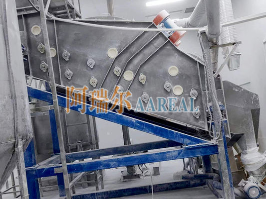 1200*3600mm ফুড গ্রেড স্টেইনলেস স্টীল হোয়াইট গ্রানুলেটেড চিনির জন্য উচ্চ ফ্রিকোয়েন্সি কম্পনকারী স্ক্রিন